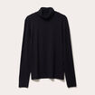T-shirt uni &agrave; manches longues noir femme