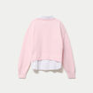 Pull chemise 2-en-1 rose clair femme