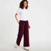 Pantalon large style jogging prune femme