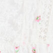 Blouse dentelle col rond manches courtes blanc femme
