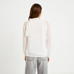Blouse droite manches longues ecru femme