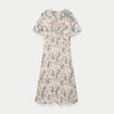 Robe &eacute;vas&eacute;e col v blanc femme