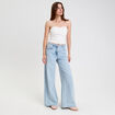 Bustier cintr&eacute; sans manches ecru femme