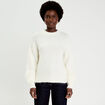 Pull manches longues ecru femme