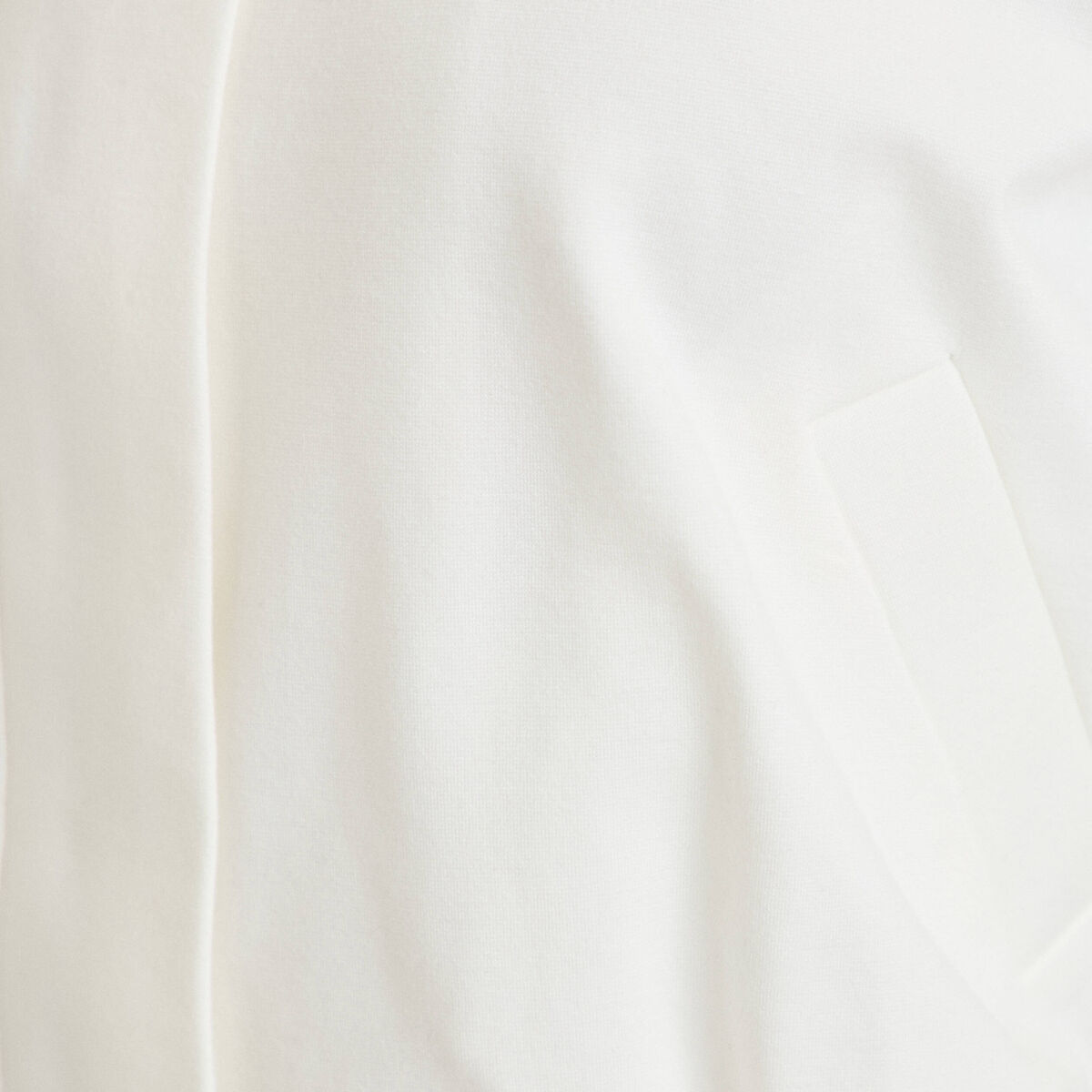Veste cropped bas resserr&eacute; ecru femme