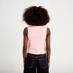 Gilet sans manches cropped rose clair femme
