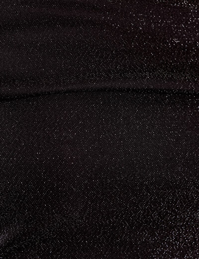 Combishort col bardot fils m&eacute;tallis&eacute;s noir femme