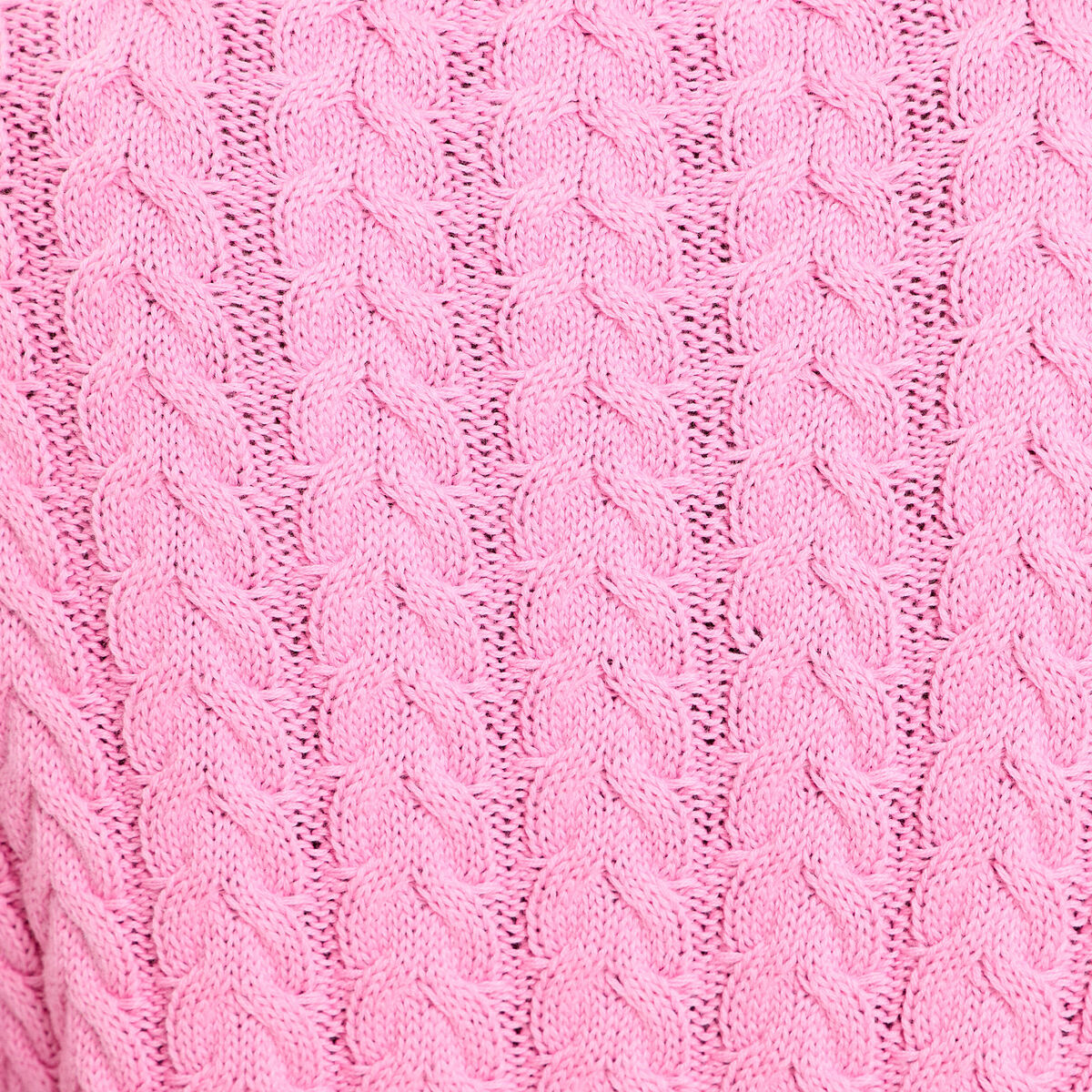 Pull torsad&eacute; rose femme