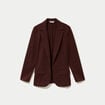 Veste blazer cintr&eacute;e marron femme