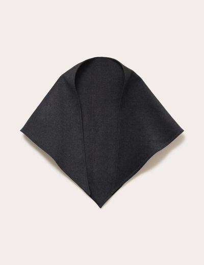 &Eacute;charpe plaid triangle gris fonc&eacute; femme