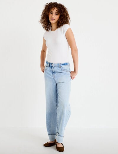 T-shirt manches courtes blanc femme