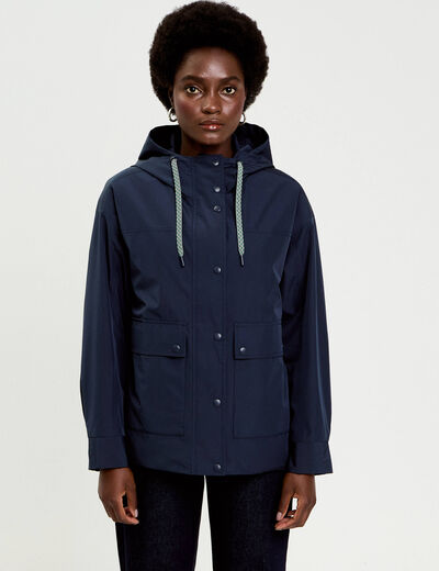 Parka 3-en-1 bleu marine femme
