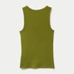 D&eacute;bardeur c&ocirc;tel&eacute; col rond vert fonc&eacute; femme