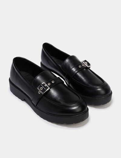 Mocassins noir femme