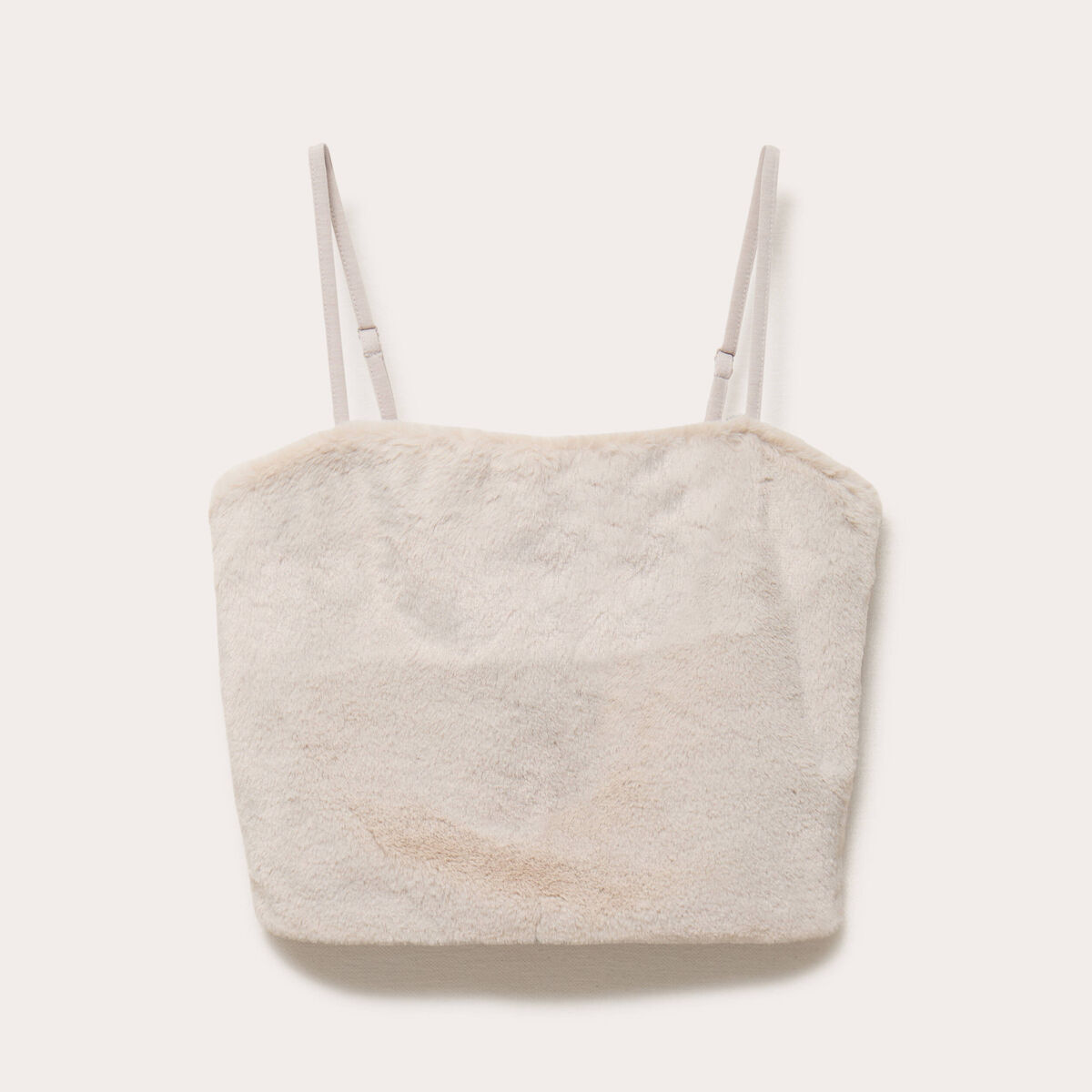 D&eacute;bardeur fausse fourrure sable femme
