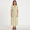 Robe longue manches courtes blanc femme