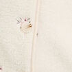 Gilet sans manches brod&eacute; effet polaire blanc femme