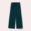 Pantalon large vert fonc&eacute; femme