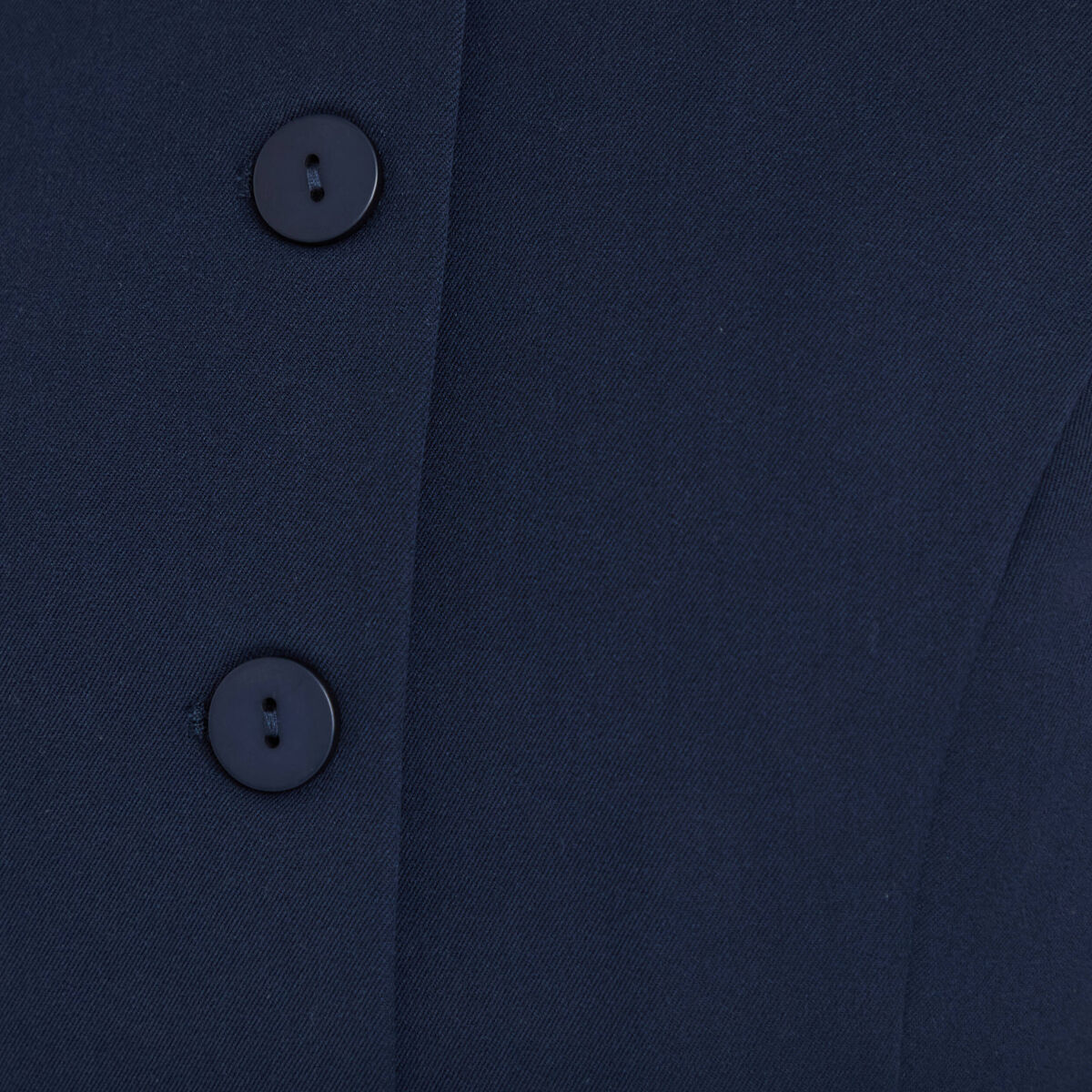 Gilet court cintr&eacute; sans manches bleu marine femme