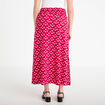 Jupe longue fluide rose cerise femme