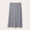 Jupe longue &eacute;vas&eacute;e bleu gris femme