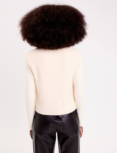 Gilet sans manches ecru femme