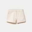 Short en jean avec broderie ecru femme
