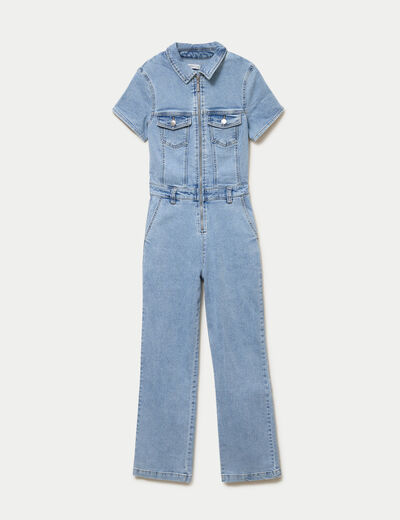 Combinaison pantalon en jean denim triple stone femme