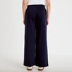 Pantalon large style jogging bleu marine femme