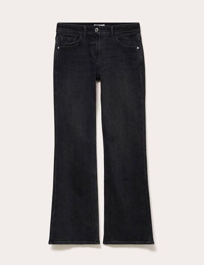 Jean bootcut taille basse denim snow noir femme