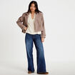Trench court boutonn&eacute; taupe femme