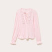 Blouse manches longues rose clair femme
