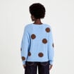 Pull manches longues bleu ciel femme