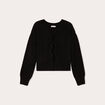 Gilet court nou&eacute; noir femme