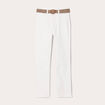 Jean bootcut cropped taille haute ecru femme