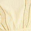 Blouse &agrave; volants jaune pastel femme