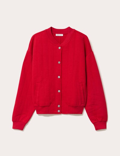 Veste manches longues rouge femme