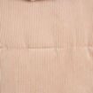 Doudoune r&eacute;versible courte velours beige femme