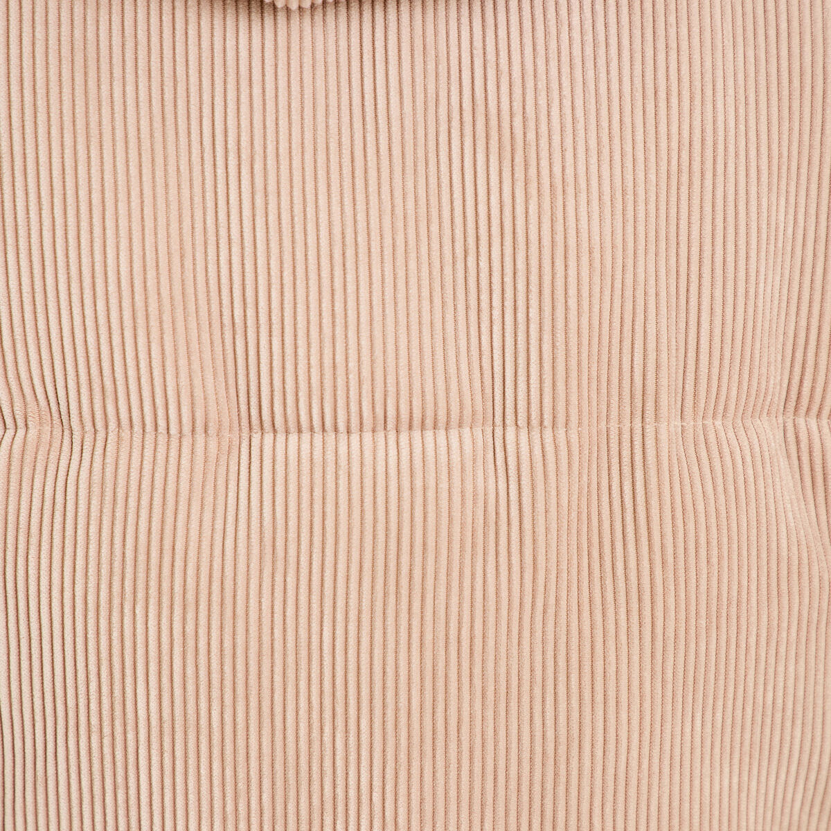Doudoune r&eacute;versible courte velours beige femme