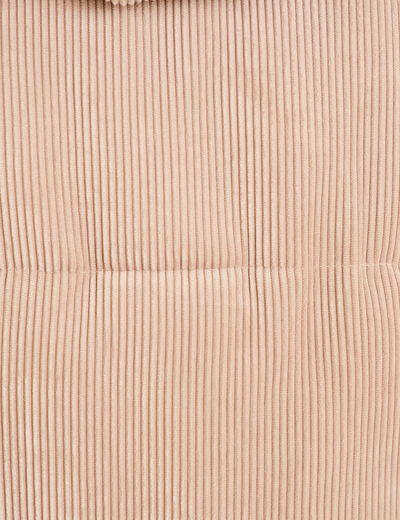 Doudoune r&eacute;versible courte velours beige femme