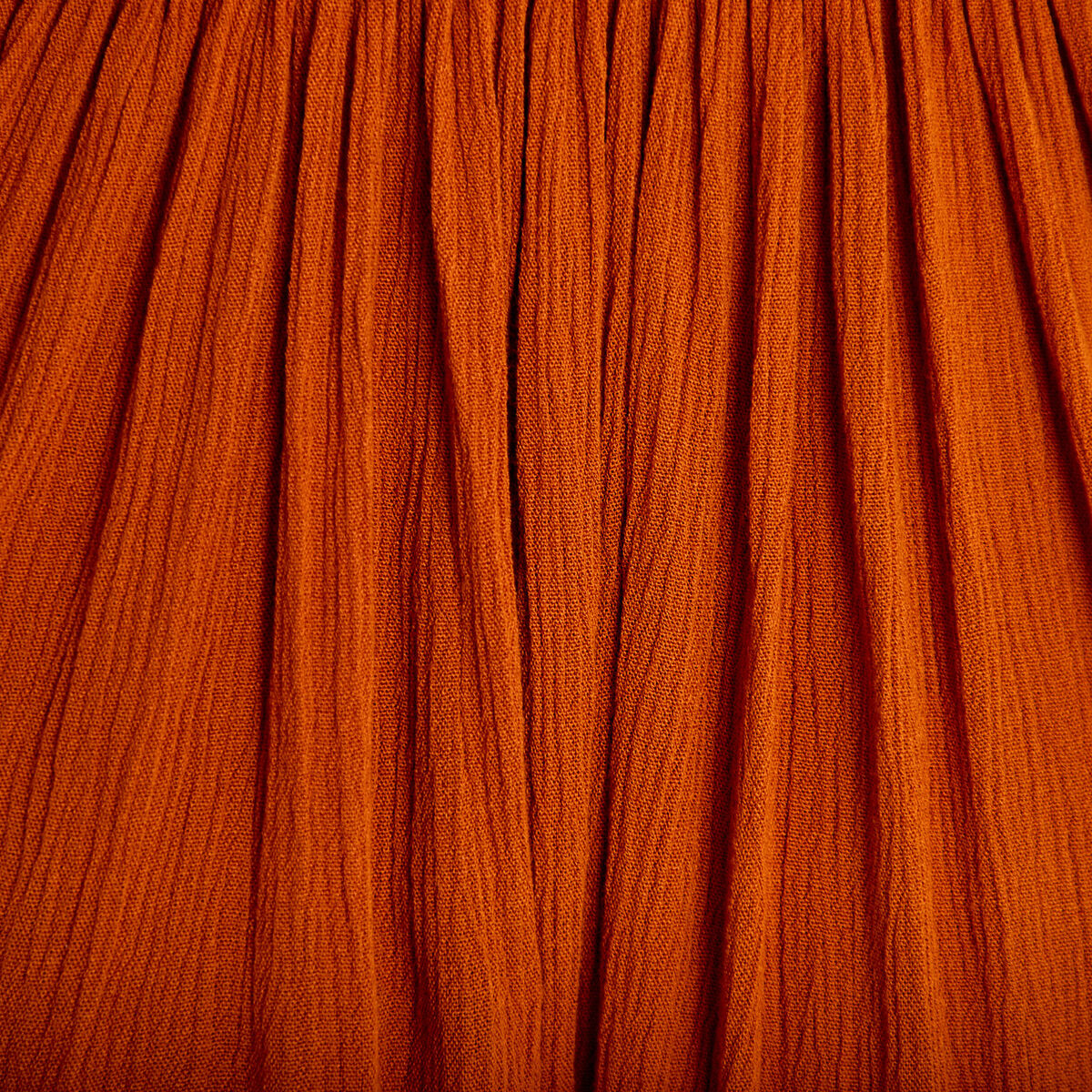 Robe midi &eacute;vas&eacute;e d&eacute;collet&eacute; sans manches orange fonc&eacute; femme