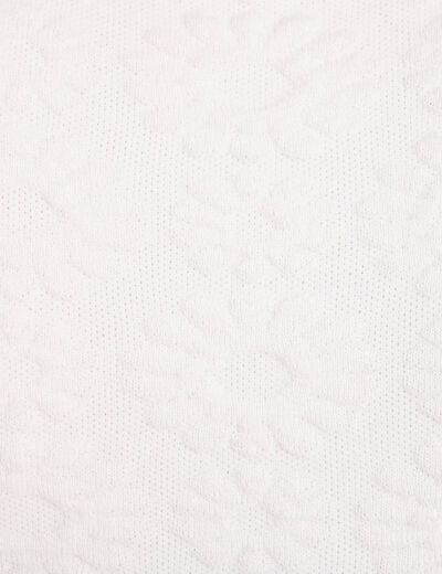 D&eacute;bardeur textur&eacute; blanc femme
