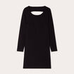 Robe &eacute;vas&eacute;e dos ouvert noir femme
