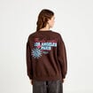 Sweat col rond manches longues marron fonc&eacute; femme