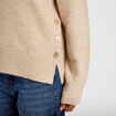 Pull manches longues beige femme