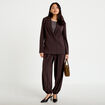 Blazer col classique manches longues marron femme
