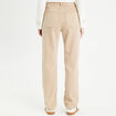 Jean droit taille haute sable femme