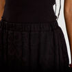 Jupe &eacute;vas&eacute;e longueur 3/4 dentelle noir femme
