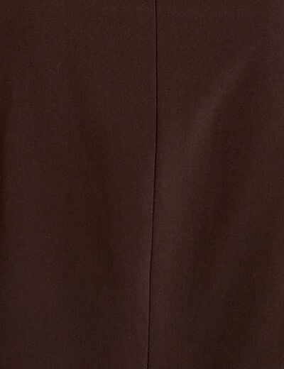 Blazer ajust&eacute; manches longues marron fonc&eacute; femme