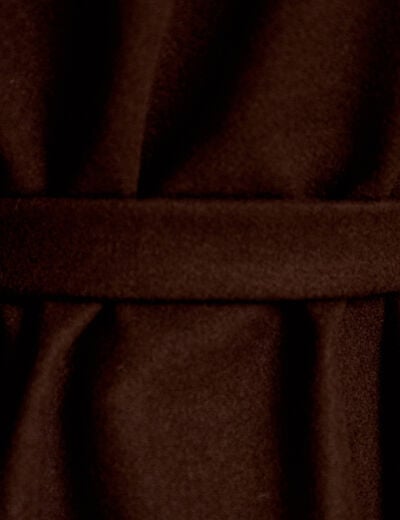Poncho en fausse fourrure marron fonc&eacute; femme